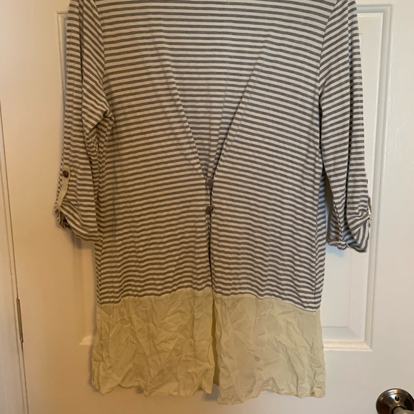 Striped Grey Blouse - Picture 2 of 3